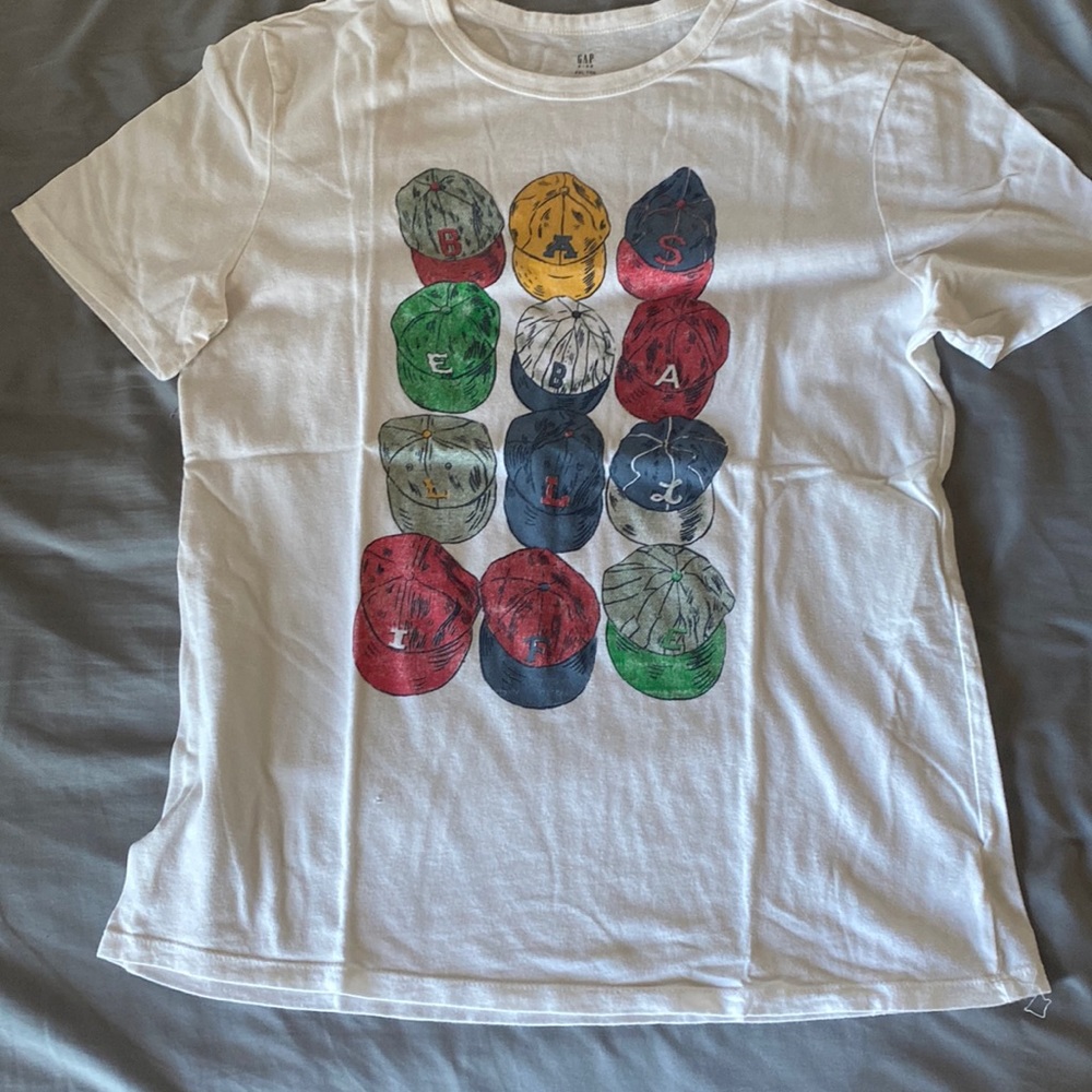 White GAP Baseball T-Shirt